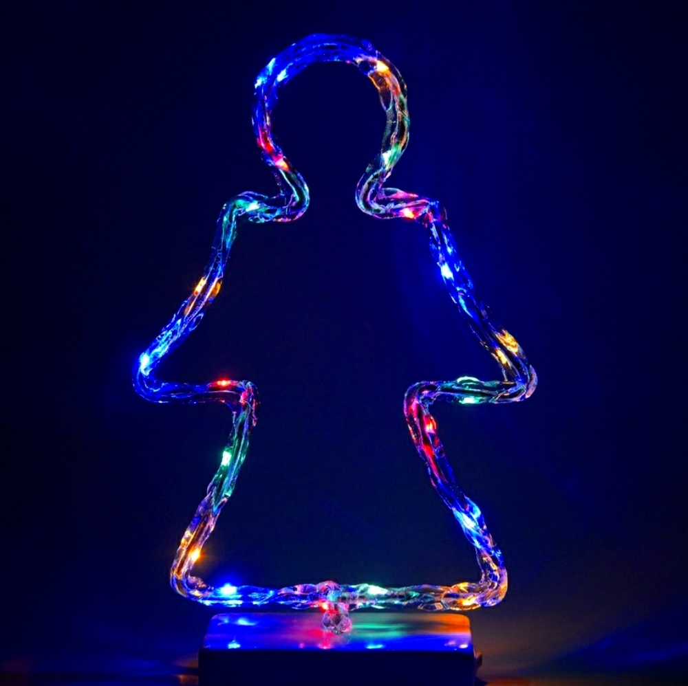 Multi Color Angel Lamp  New In Box